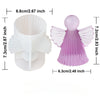A silicone mold shaped like a cherub angel for making candles and soap