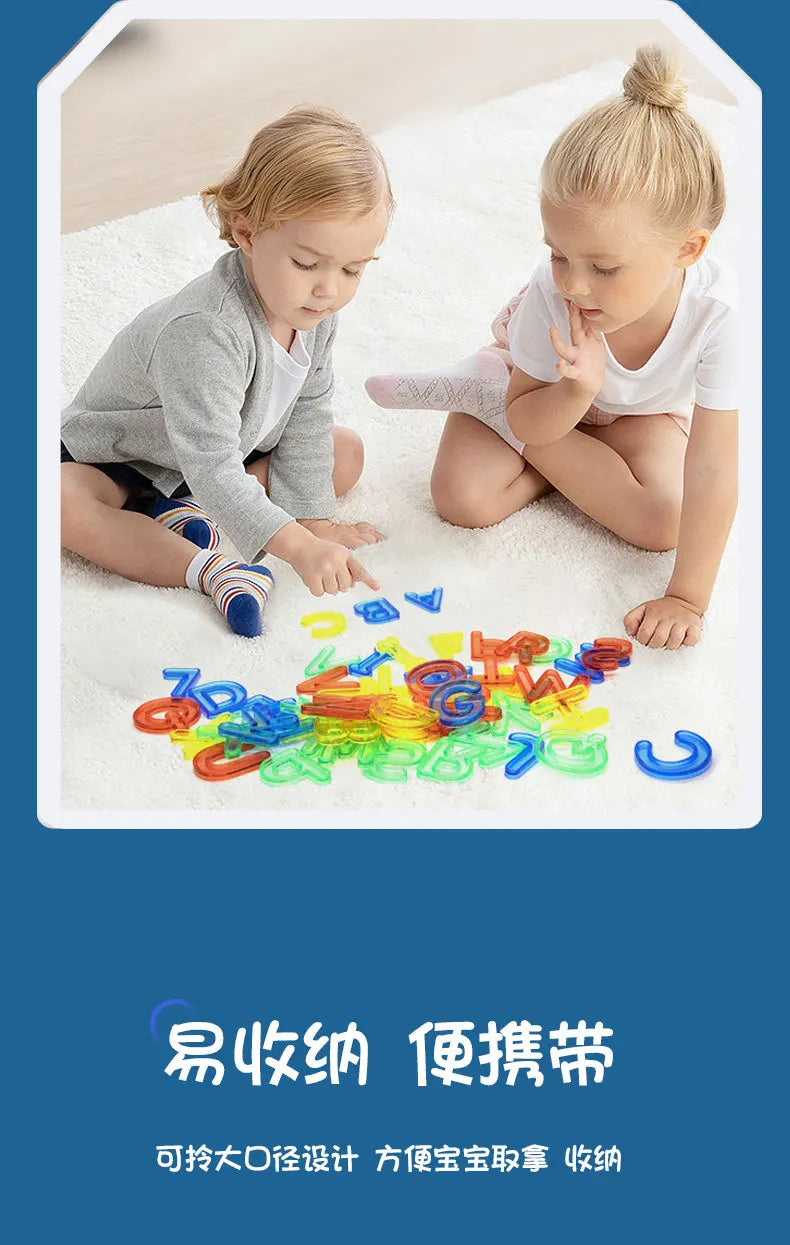 Translucent Colorful Letters & Numbers Set for Sensory Learning