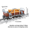 Wooden train carriage building blocks set with cargo and track components
