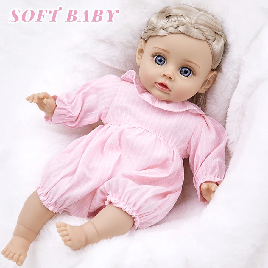 14-Inch Silicone Reborn Baby Doll with Interchangeable Outfits