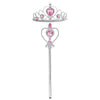 A silver and pink royal princess dress-up playset featuring a crown and wand.