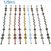 Nine silicone pacifier clips with anti-drop chains in various colors