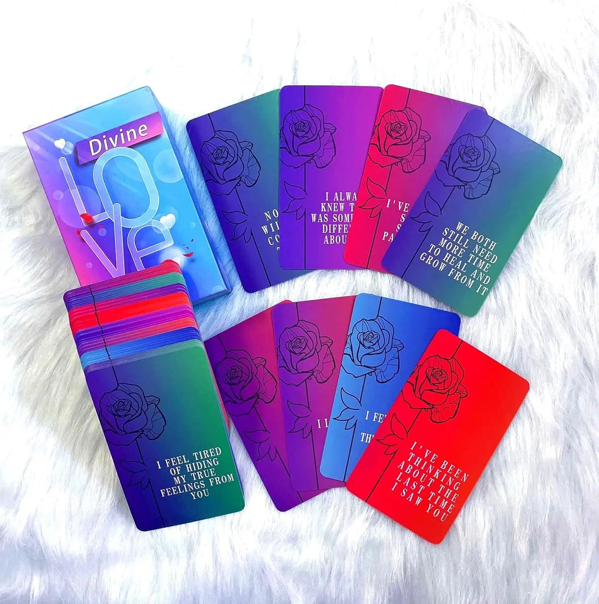 Divine Loves Oracle Cards - 64-Piece Twin Flames Love Deck