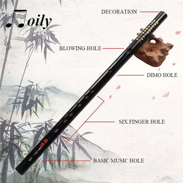 Bamboo Dizi Flute - Traditional Chinese Transverse Flute for Beginners