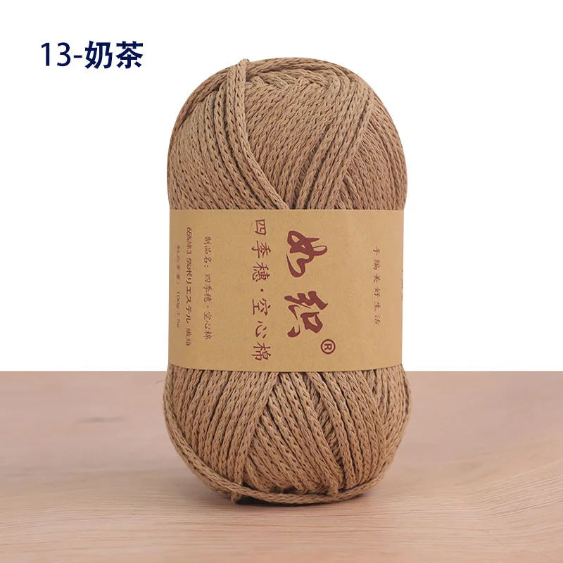 Soft Cotton Blend Crochet Yarn – 85m per Roll
