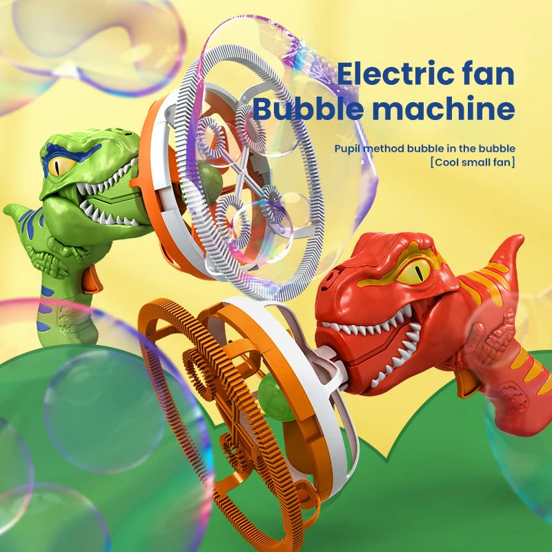 Dinosaur Bubble Gun – Automatic Light-Up Bubble Blower for Kids