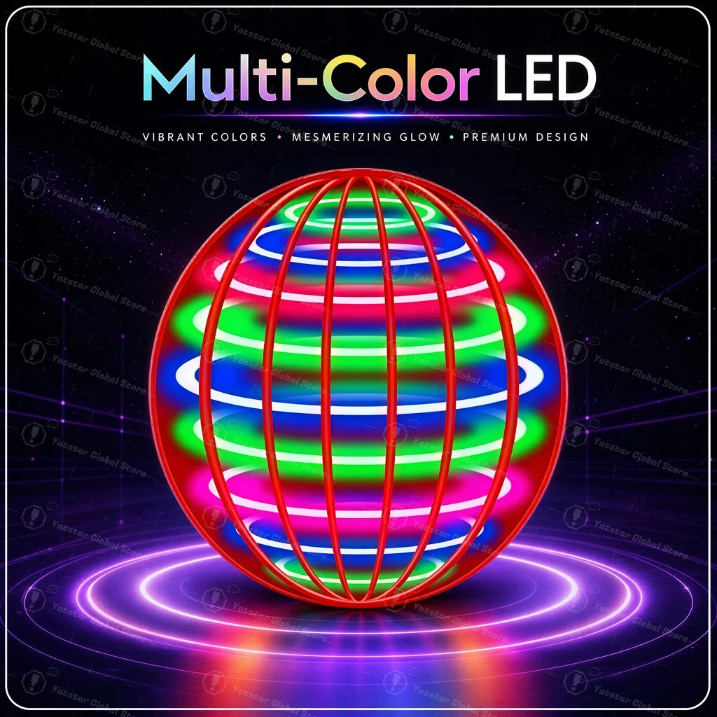Hand-Controlled Flying Ball with Color LED Lights