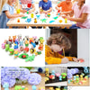 A collection of cute 3D puzzle animal erasers in various colors and shapes for kids