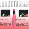 LED Lighted Crochet Hook Set with Interchangeable Heads and Built-in Stitch Counter