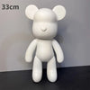 DIY Fluid Bear Sculpture Kit - Paintable Resin Bear Figurine for Creative Home Decor