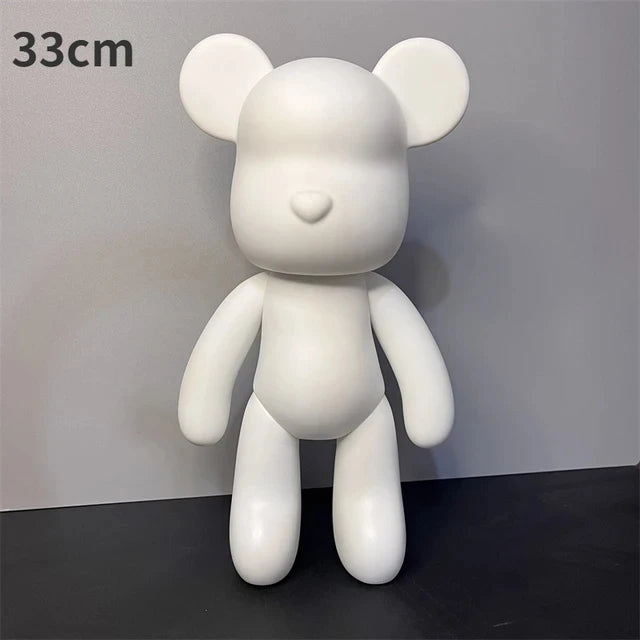 DIY Fluid Bear Sculpture Kit - Paintable Resin Bear Figurine for Creative Home Decor