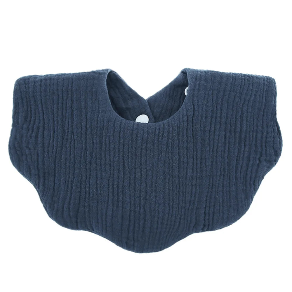 Cotton Baby Bibs with Burp Cloth – Soft Solid Color Bandana Scarf