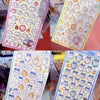 A collection of cute 3D jelly stickers featuring various animal characters and designs for crafting projects.