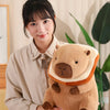Adorable Capybara Plush Toy with Cute Turtle Backpack