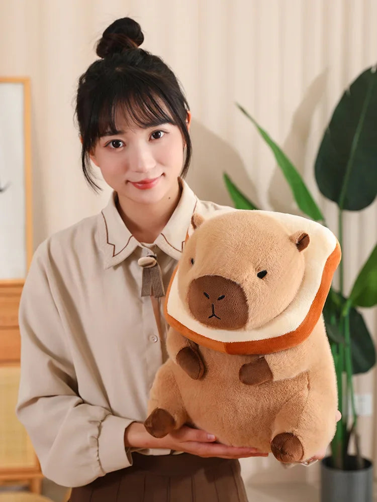 Adorable Capybara Plush Toy with Cute Turtle Backpack