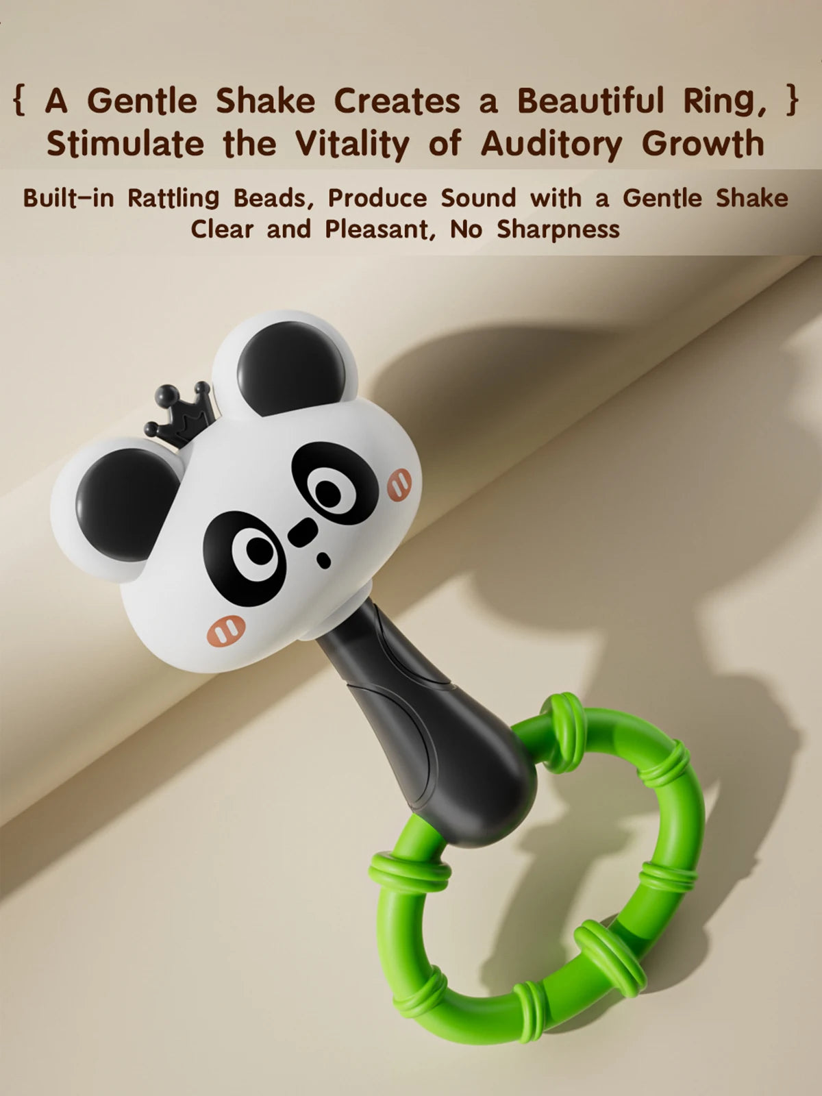 Cartoon Animal Rattle Handbell for Baby Sensory Development
