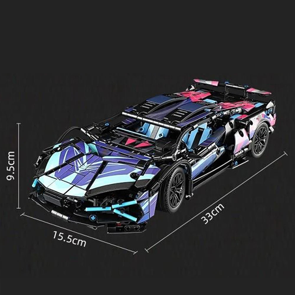 1,314-Piece Mechanical Supercar Building Kit