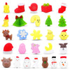 A set of ten Halloween-themed fidget toys including a yellow skull, red pumpkin, and various festive shapes.