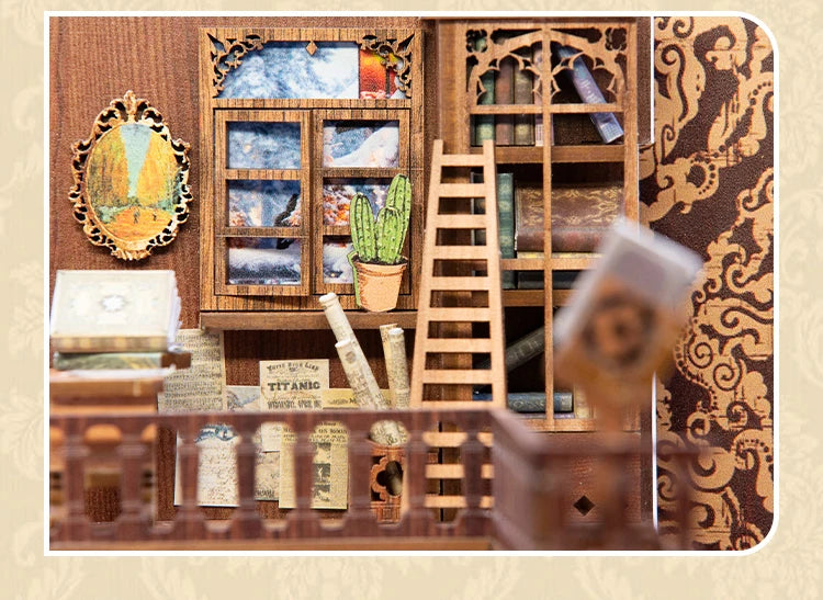 Eternal Bookstore DIY Book Nook Kit with LED Lighting