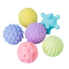 Sensory Baby Balls Set - 6 Soft Textured Rattle Balls for Early Development