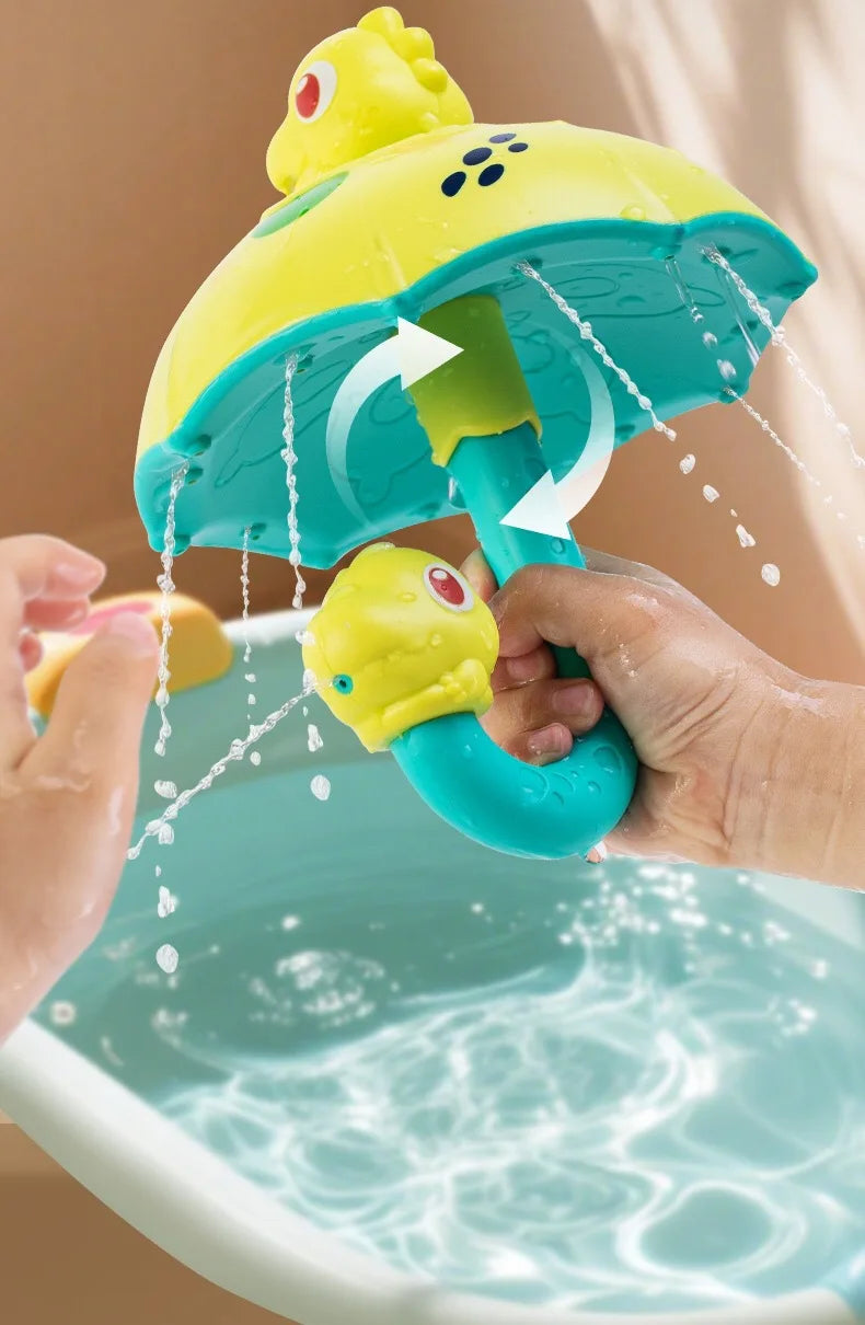 Rotating Water Umbrella Bath Toy for Toddlers – Duck & Dinosaur Sprinklers