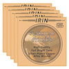 A set of classical guitar strings with a silver-plated copper alloy wound, packaged in light brown cards.