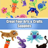 Colorful chenille stem pipe cleaners shaped like various animals and plants for arts and crafts