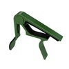 Serre-capodastre verte réglable pour guitares acoustiques et électriques.
