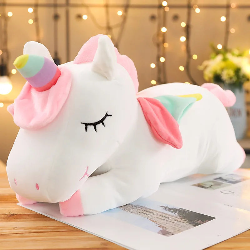 Adorable Unicorn Plush Toy – Soft Cuddly Stuffed Animal Pillow for Kids