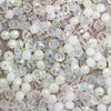Multicolor round crystal glass beads used for jewelry making and spacers
