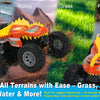 Mini RC Stunt Car with Dinosaur & Shark Designs, LED Lights, and Dual Speed