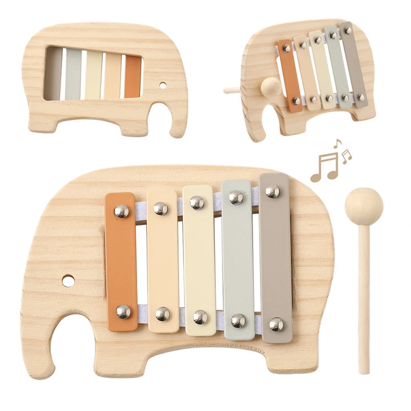 Cartoon Elephant Xylophone Musical Toy for Toddlers