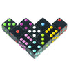 A set of ten vibrant colored acrylic six-sided dice for board games and RPGs