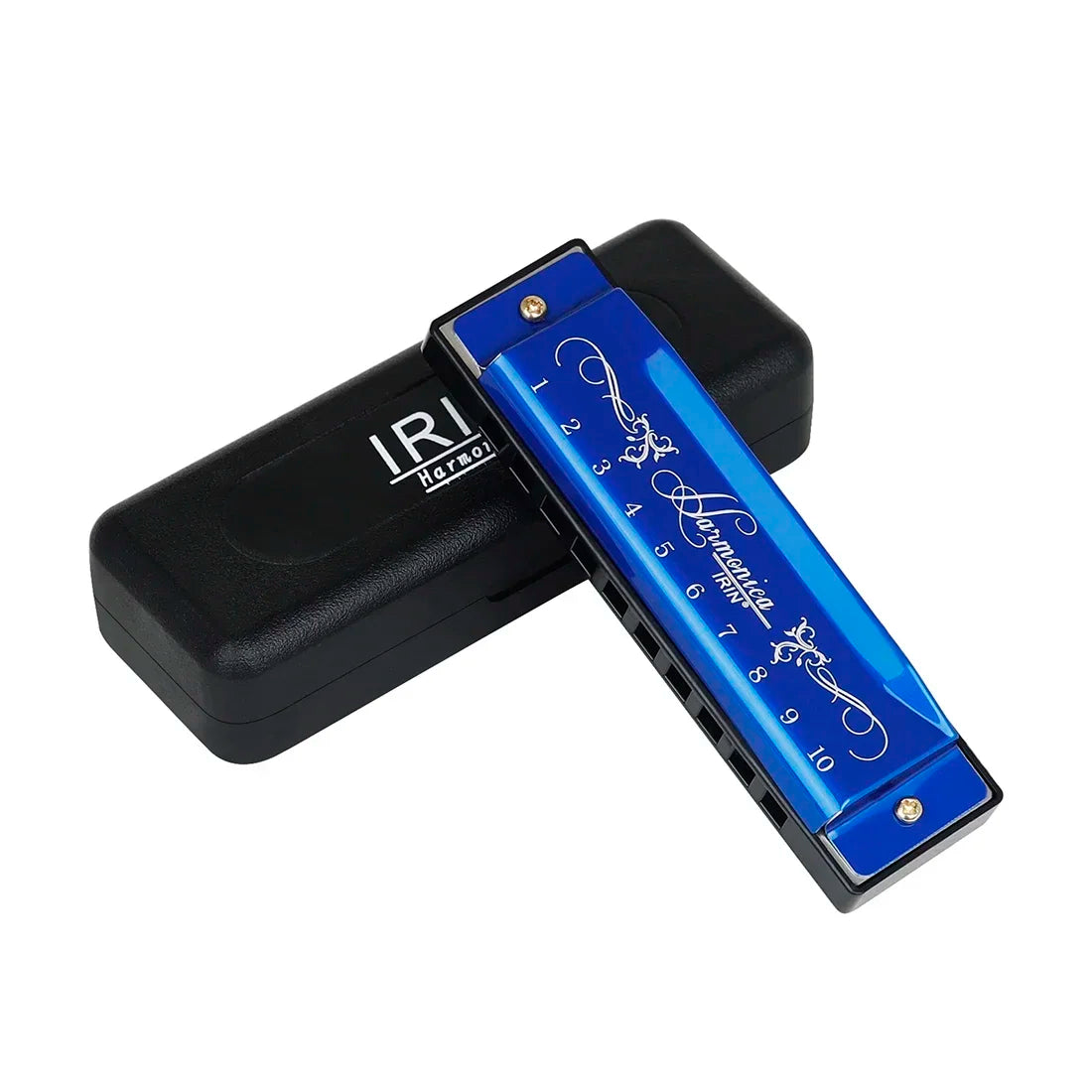 10-Hole C Key Harmonica with Vibrant Metal Shell