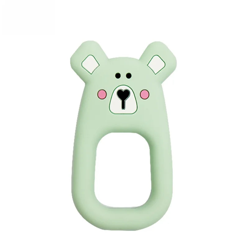 Cartoon Animal Silicone Baby Teether with Pacifier Clip
