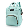 Canvas Baby Diaper Bag with Thermal Bottle Pockets & Hanging Design