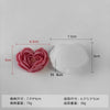 Heart-shaped silicone mold for crafts with dimensions 6.5cm x 3.3cm x 5cm and a weight of 38g