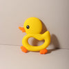 Adorable Duck Silicone Baby Teether with Clip