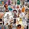 A collage of vintage Greek mythology aesthetic stickers featuring gods, goddesses, and mythological scenes.