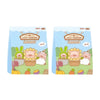 A blind box collectible figurine of Lulu the Piggy Garden series featuring a yellow flower and a small pink creature.
