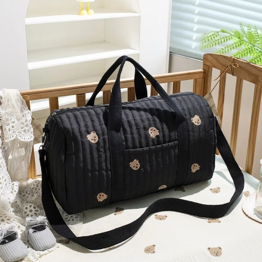 Embroidered Diaper Bag with Large Capacity for Travel & Everyday Use