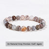 A bracelet made of 3A Natural Gray Persian Gulf Agate stones.