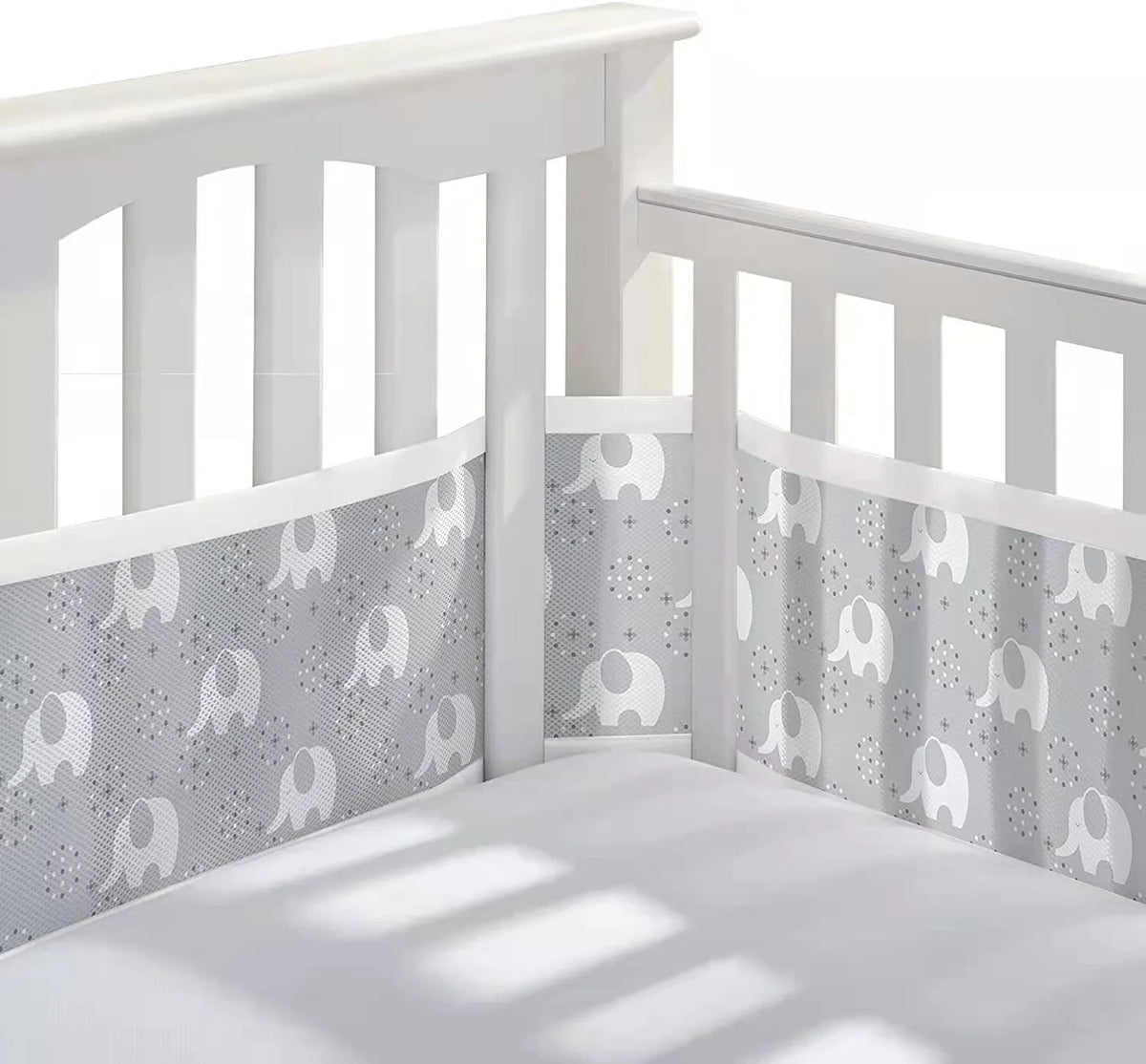 Breathable 4-Sided Crib Bumper Set for Infant Safety