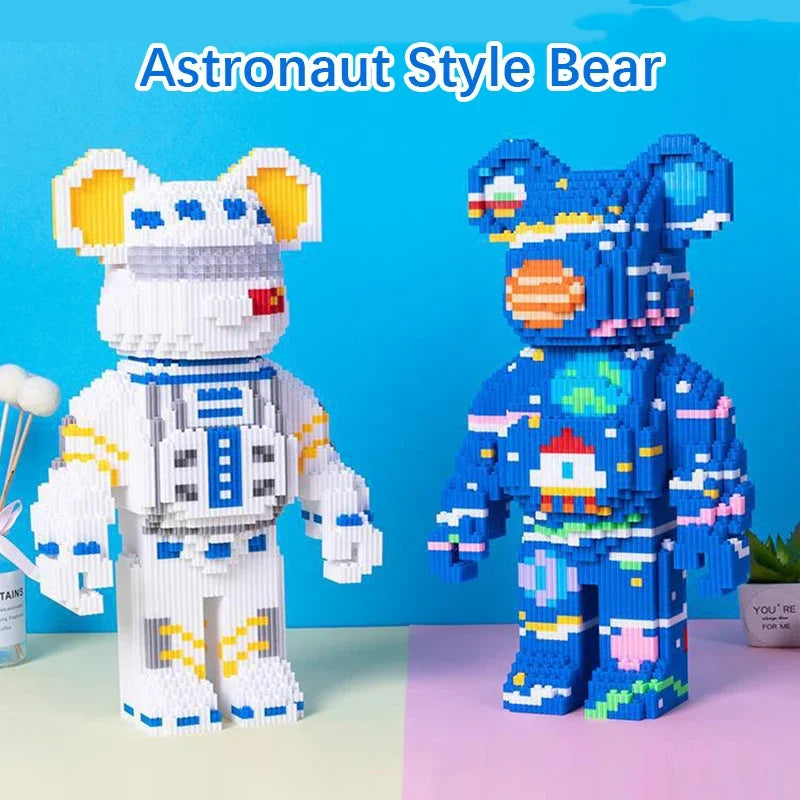 Cartoon Bear Mini Building Blocks Set with Light