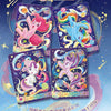 A collection of My Little Pony Friendship Is Forever Shining Moon collectible cards featuring various pony characters.
