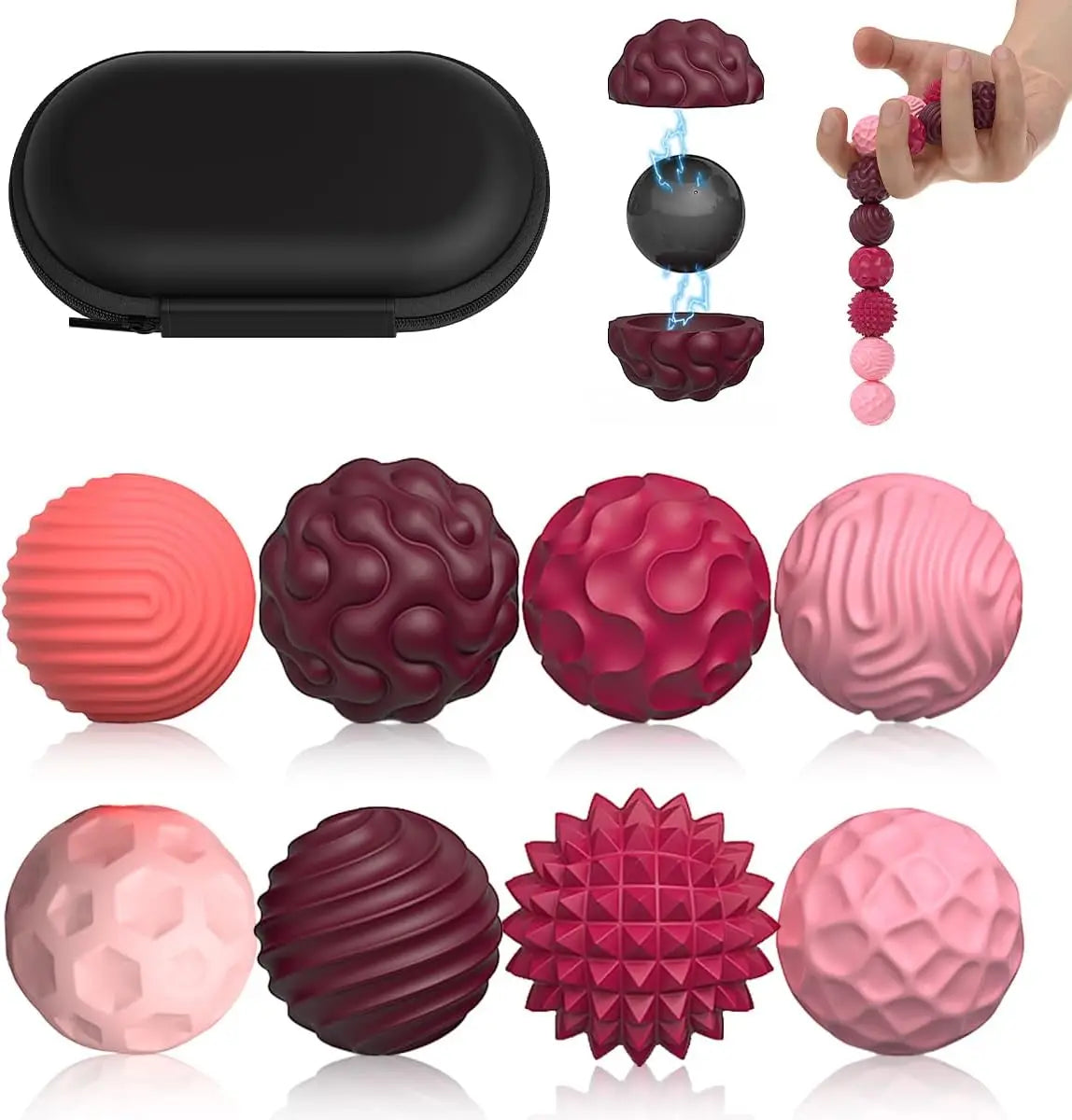Silicone Magnetic Fidget Balls with Storage Box