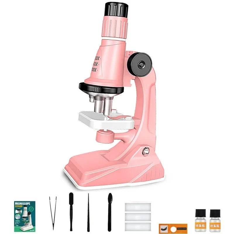 Kids Pocket Microscope with LED Light - 200x to 1200x Zoom for STEM Learning