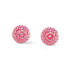 Pink rhinestone resin bayberry ball beads for jewelry making