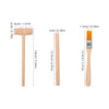 Wooden dinosaur excavation kit including a hammer, chisel, and brush for young archaeologists
