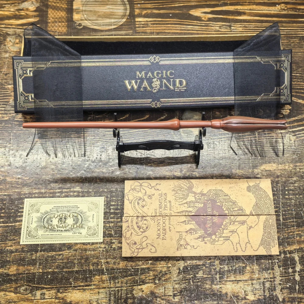 Anime-Inspired Magic Wand with Metal Core and Display Box